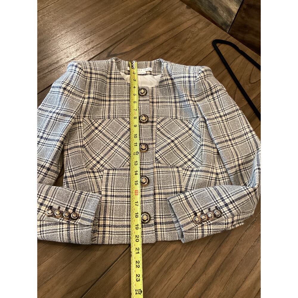 Veronica Beard Vohra Plaid Cropped Jacket Blazer Size 4 - Picture 4 of 11